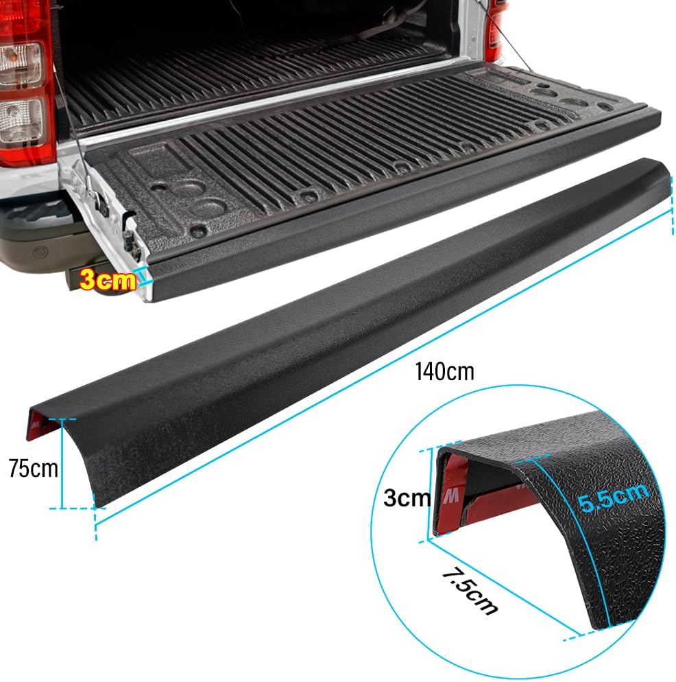 Windabweiser und Ladekantenschutz Set für Ford Ranger 2012–2022 T6/T7/T8 Doppelkabine, passgenau, Re