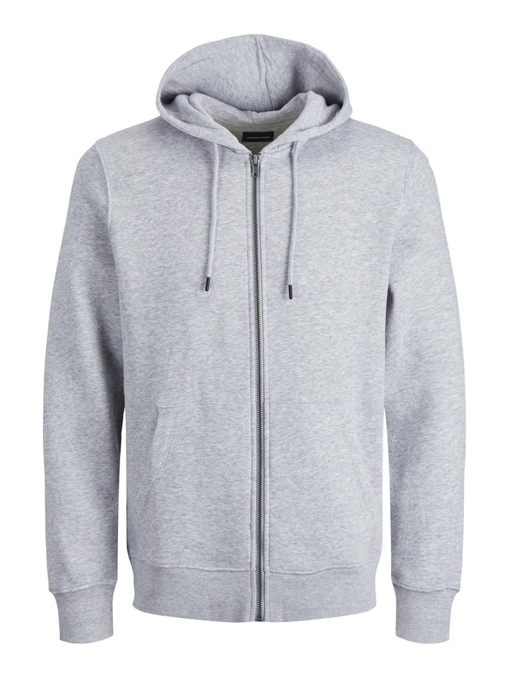 JACK &amp; JONES Male Kapuzenjacke Einfarbig Kapuzenjacke XS Light Grey Melange, XS Light Grey Melange