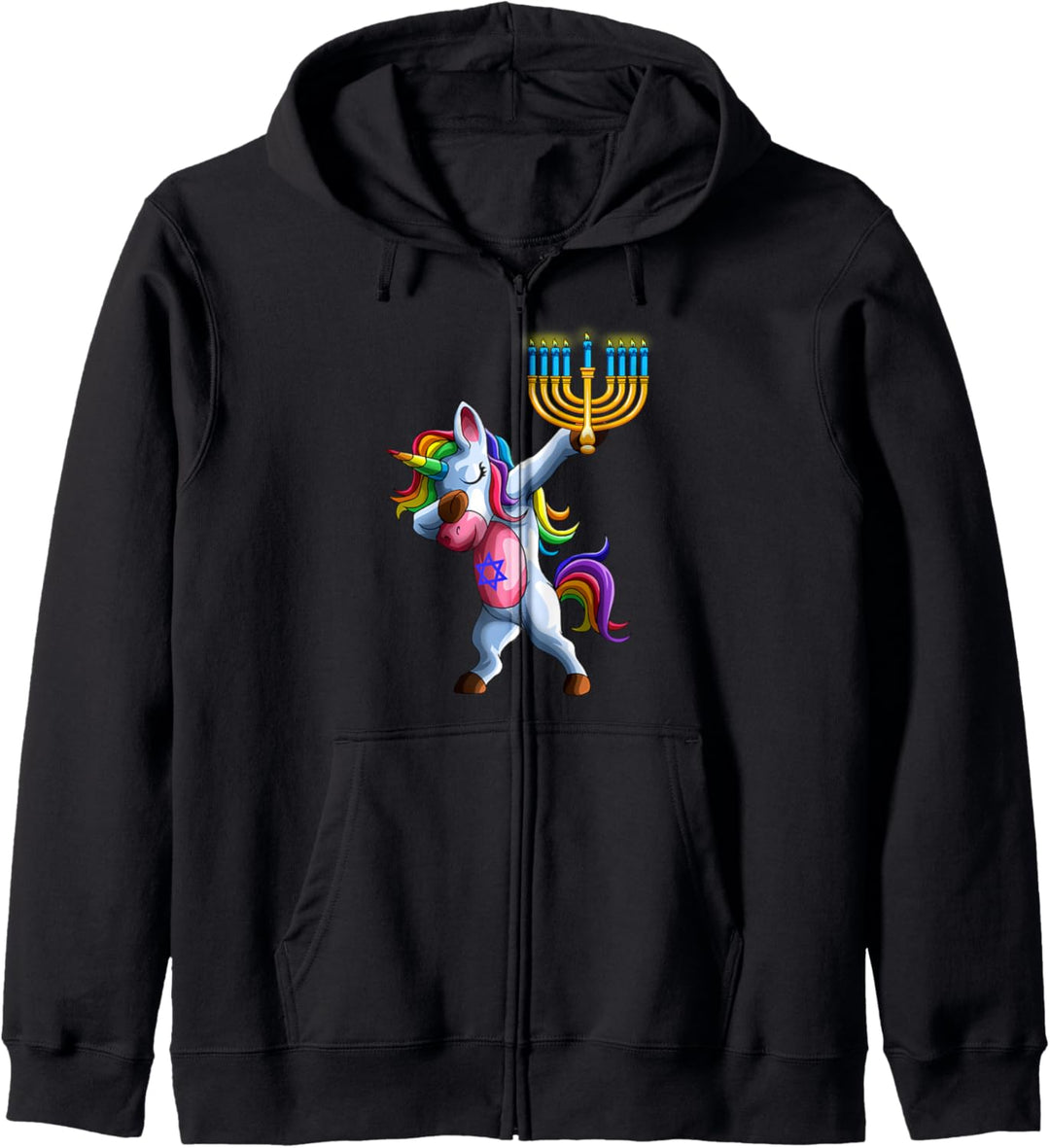 Jewnicorn Jüdisches Einhorn süsses Chanukkah Geschenk Kapuzenjacke