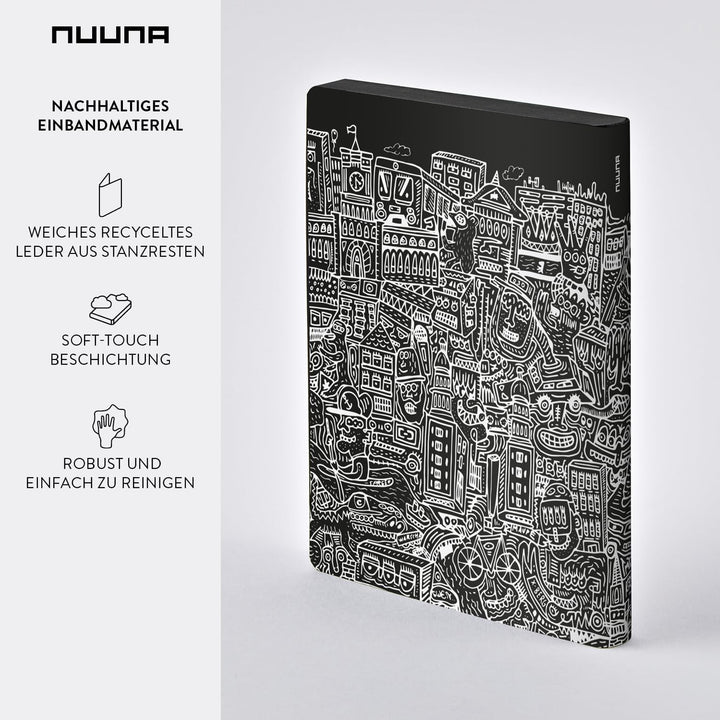 Nuuna Notizbuch A5+ | Graphic L - Berlin | Dotted Journal | 3,5mm Punktraster | 256 nummerierte Seit