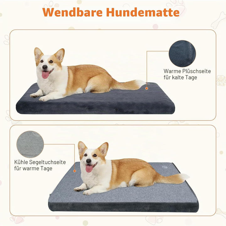 EMPSIGN Hundebett Mittelgrosse Hunde Hundekissen Waschbar, Hundebett Wasserdicht M 74x46x5.8cm, Hund