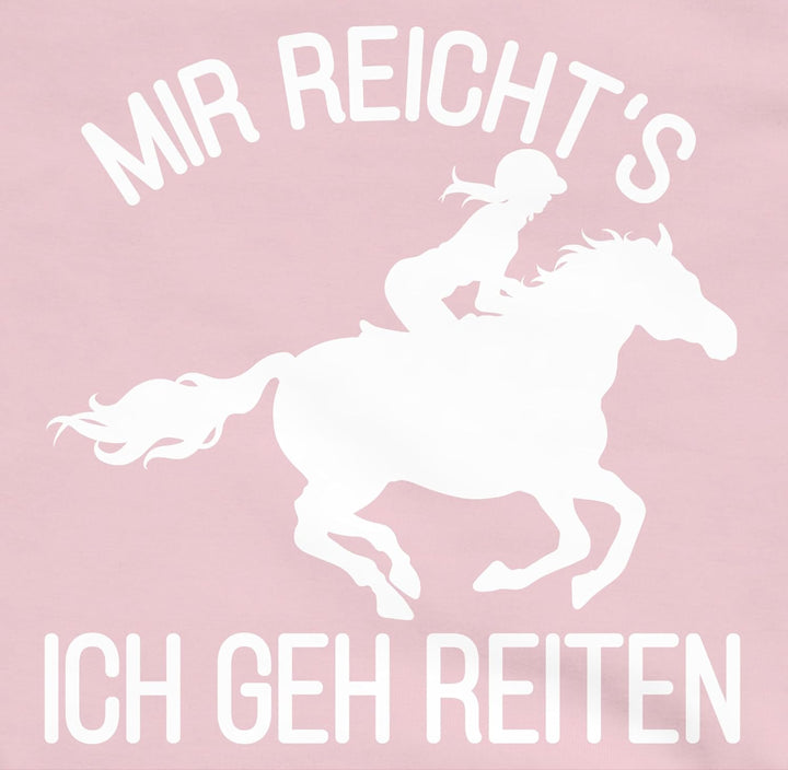 Shirtracer - Kinder Hoodie Jungen Mädchen - Pferd Pferde - Mir reicht's ich GEH Reiten, 1 Hellrosa