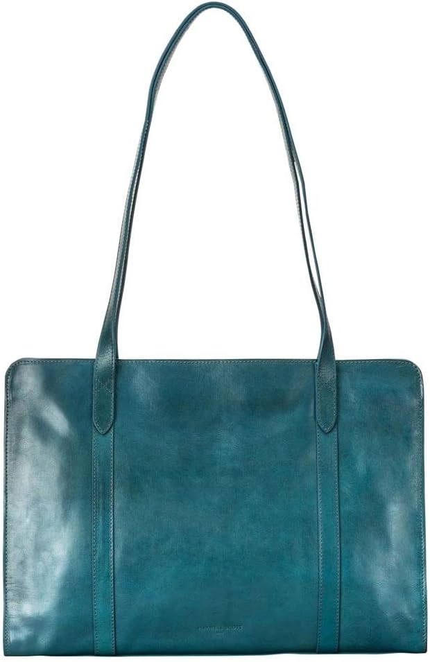 Maxwell Scott Handgefertigte Damen Leder Tote Handtasche Rivara in Petrol Blau, Petrol