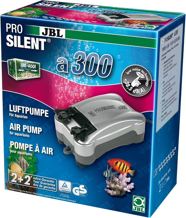 JBL 6054300 ProSilent a300 Luftpumpe für Süss- und Meerwasseraquarien von 100 - 400 L a300 (100 - 40