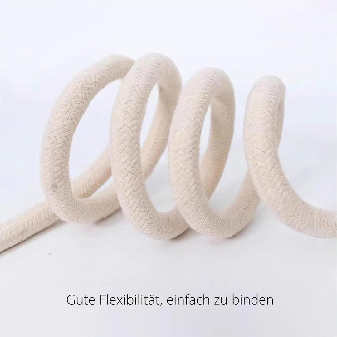 Aoneky Geflochtenes Baumwollseil 10/14/16mm, 30-60M - Makramee-Baumwollschnur aus Naturfasern für De