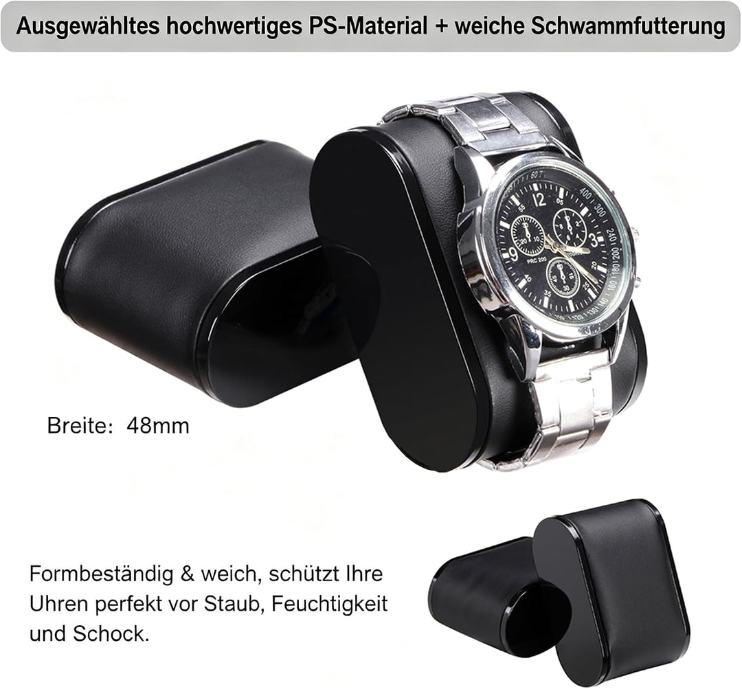 BEWISHOME 12 Uhrenboxen für Herren, luxuriöser Uhren-Organizer mit Schublade, mit ultraglattem PU-Le