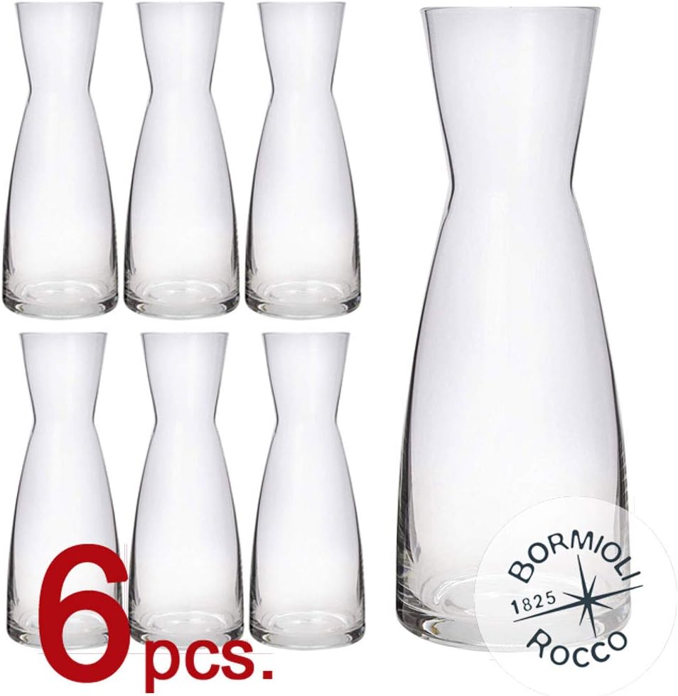Rocco Bormioli Ypsilon Star Glass Karaffe, transparent, 1 Liter, 6 Stück