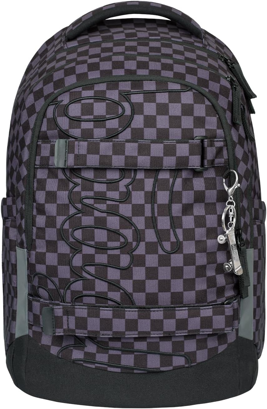 Baagl Schulrucksack Set Jungen Mädchen Teenager 3 Teilig, Skateboard Rucksack Skate MAX, Schultasche