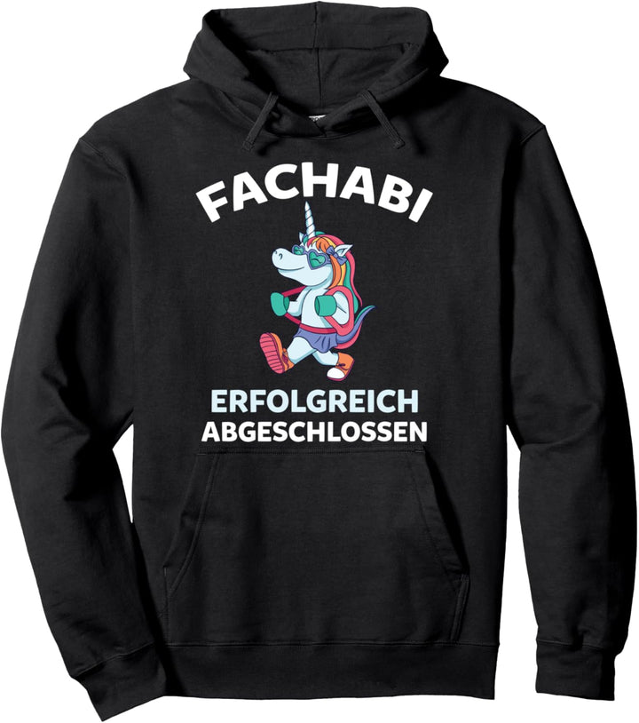 Fachabi Fachabitur Schulabschluss Einhorn Gymnasiastin Pullover Hoodie