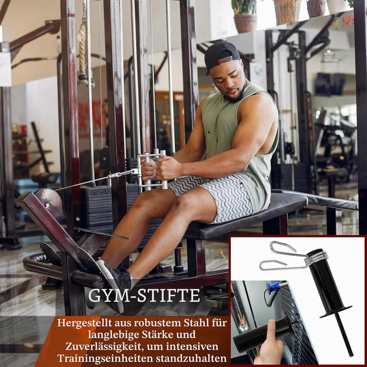 Gym Pin für Zusatzgewicht, Gym Pin für Weight Stack Extender Pin Länge 110mm, Durchmesser 10mm Weigh