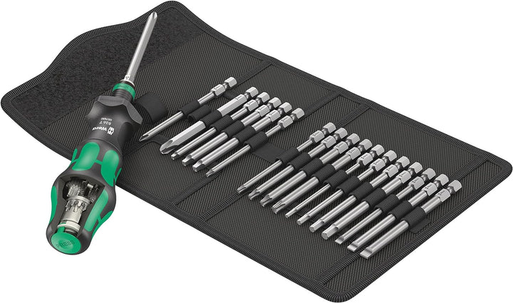 Wera '05057483001 Kraftform Kompakt Turbo Imperial 1 Getriebe-Schraubendreher-Satz, 19-teilig