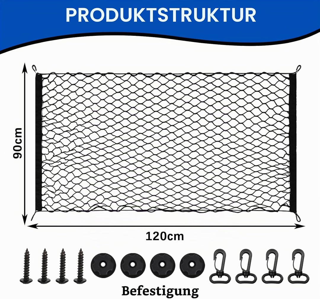 Auto Schutznetz Barriere,120 * 90 cm Hunde Gepäcknetz Rücksit Mit Haken,Hunde Rücksitz Barriere,Auto