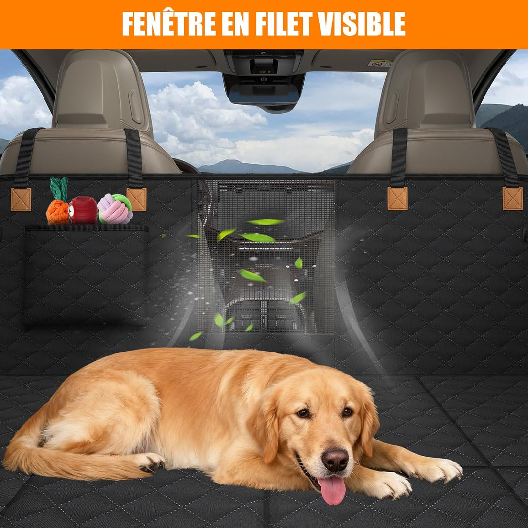 BMaoBBo Hundedecke Auto Rückbank[127x62cm],Wasserdicht,Kratzfest mit Hartschale (300 Pfund Traglast)