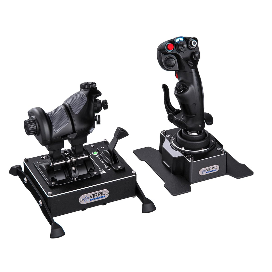VIRPIL Controls - AEROMAX Cadet HOTAS Bundle (Premium Joystick & Gashebel Set für PC Flugsimulation,