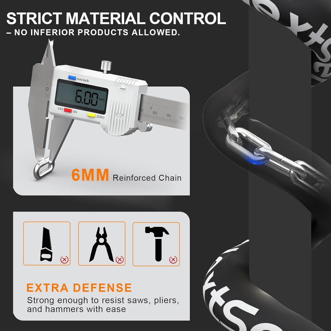 E Scooter Schloss, Diebstahlsicher Handschellenschloss mit Schlüssel und Aufbewahrungstasche, Roller