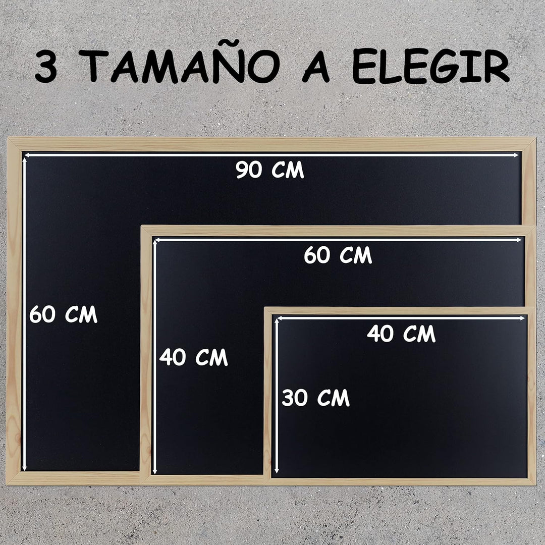 30x40cm Blackboard mit Holzrahmen, Kreidetafel Löschbar, Schwarze Tafel Zur Verwendung mit Tiza und