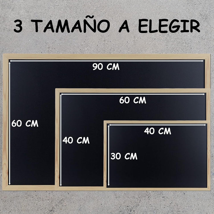 30x40cm Blackboard mit Holzrahmen, Kreidetafel Löschbar, Schwarze Tafel Zur Verwendung mit Tiza und