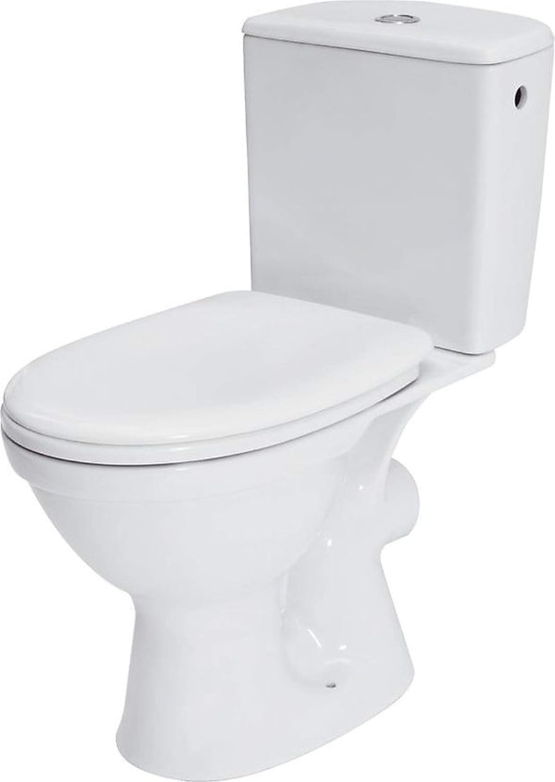 VBChome Stand- WC Toilette Keramik Komplett -Design- Set mit Spülkasten WC- Sitz aus Polypropylen fü