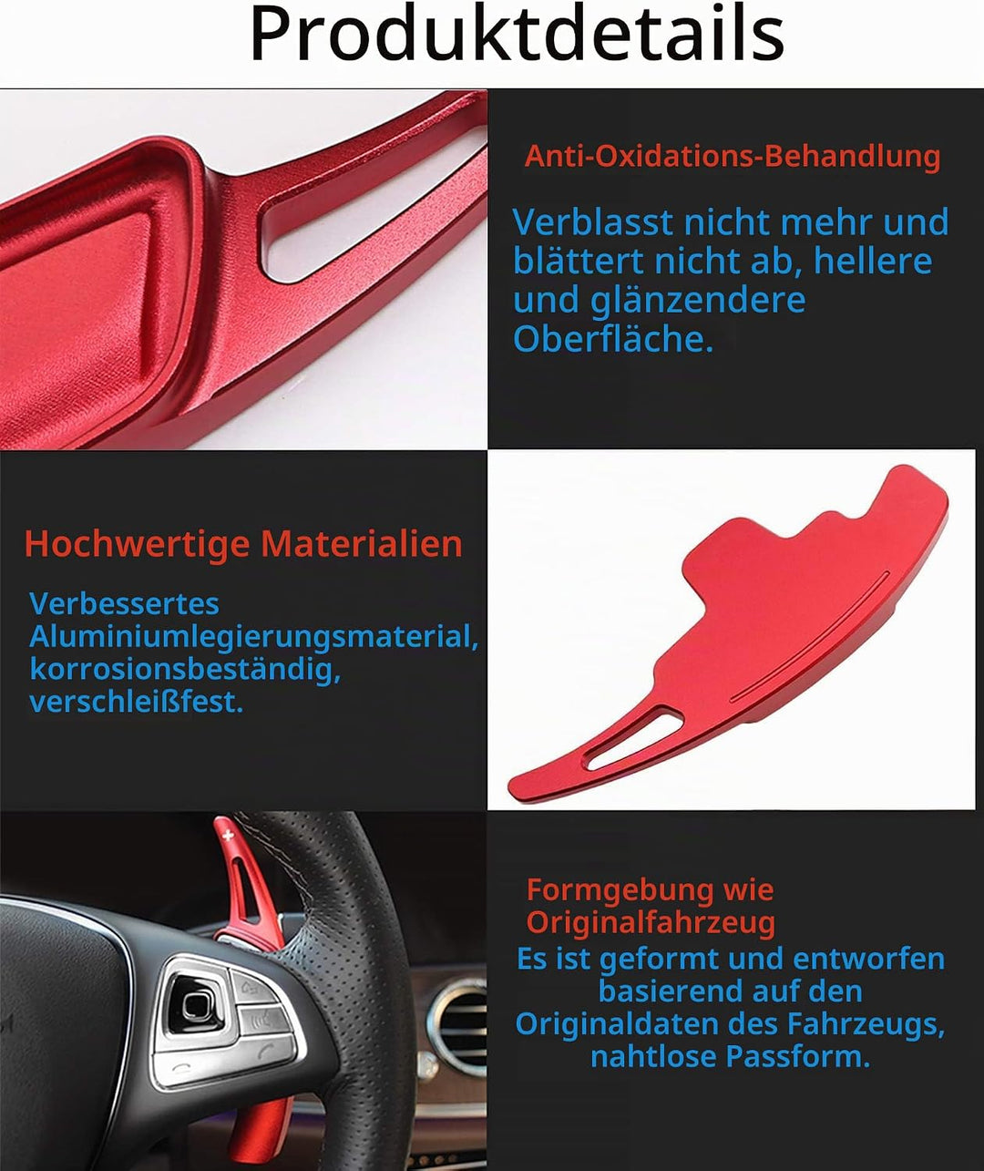 TTCR-II schaltwippen verlängerung, lenkrad schaltwippen Kompatibel mit Mercedes Benz(Pour:2019-2020