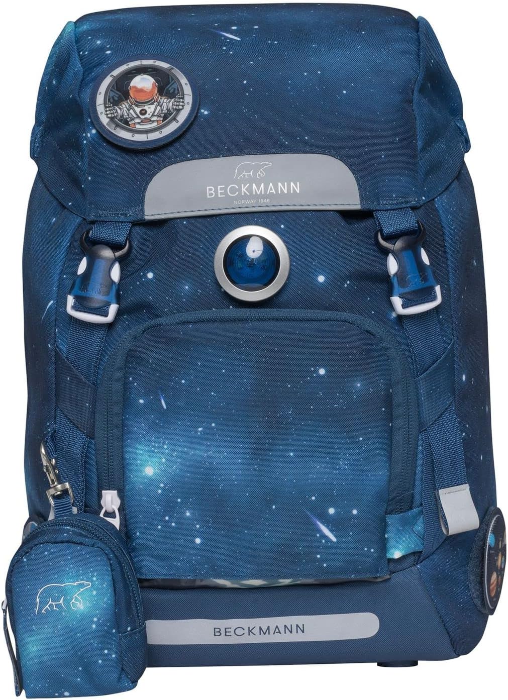 BECKMANN, Schulrucksack-Set Classic, 6-teilig, Grundschule, ergonomisch, inkl. Regenüberzug, 22L Spa