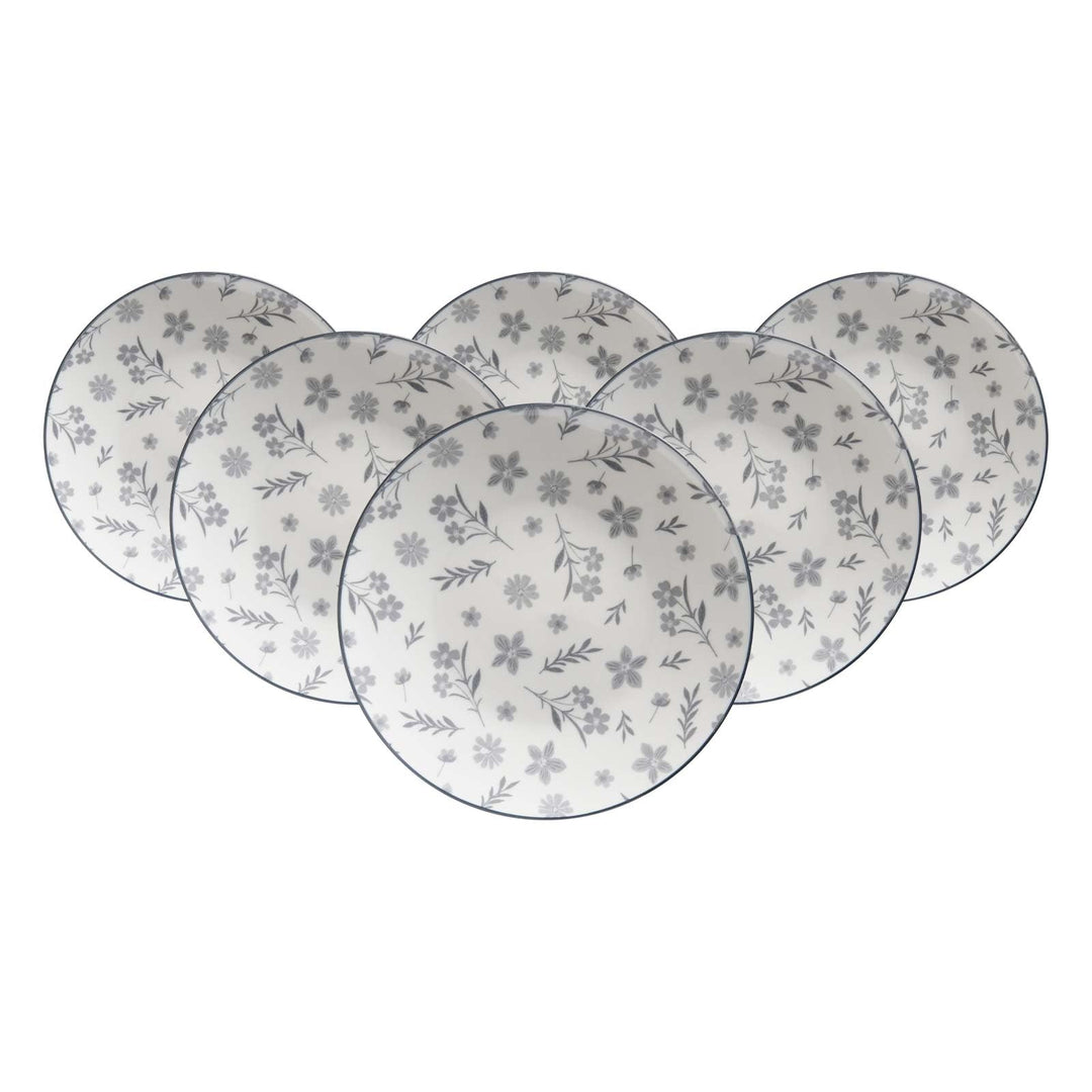Ritzenhoff & Breker Sendai Blume Suppenteller-Set 6-teilig – 20 cm – Mix & Match Boho-Geschirr in Gr