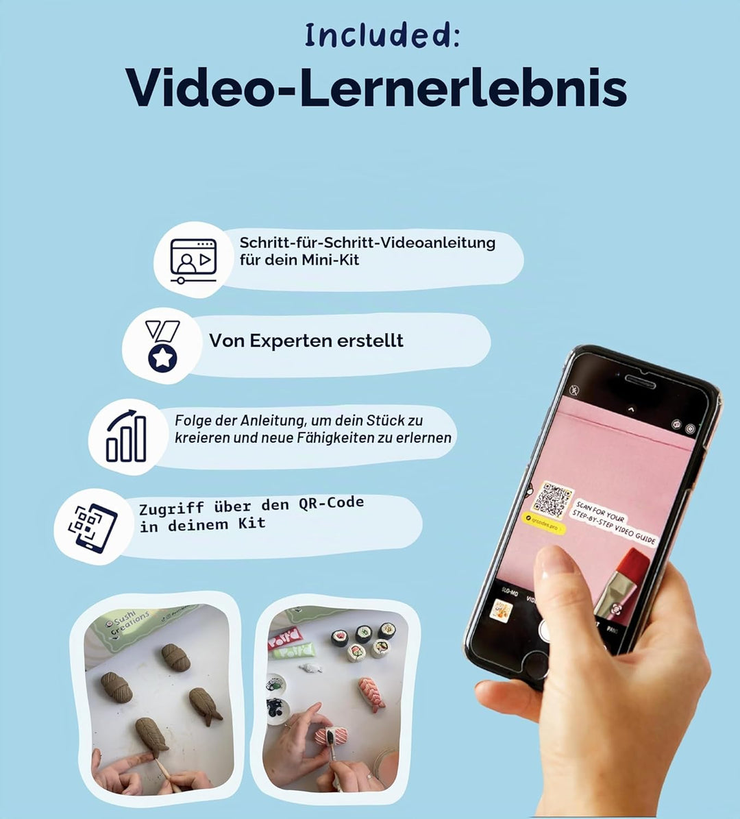Pott'd Mini-Töpfer-Sets | Lufttrocknendes Töpferset für Erwachsene | Mit Farben, Töpferwerkzeugen un