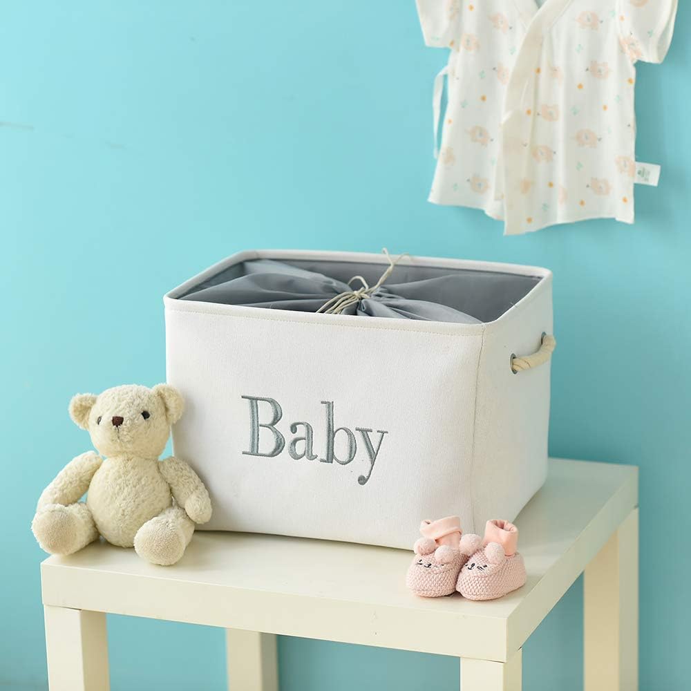 INough Aufbewahrungskorb Baby Aufbewahrungsbox Kinder, Aufbewahrungskorb Faltbar Kallax Boxen Stoff