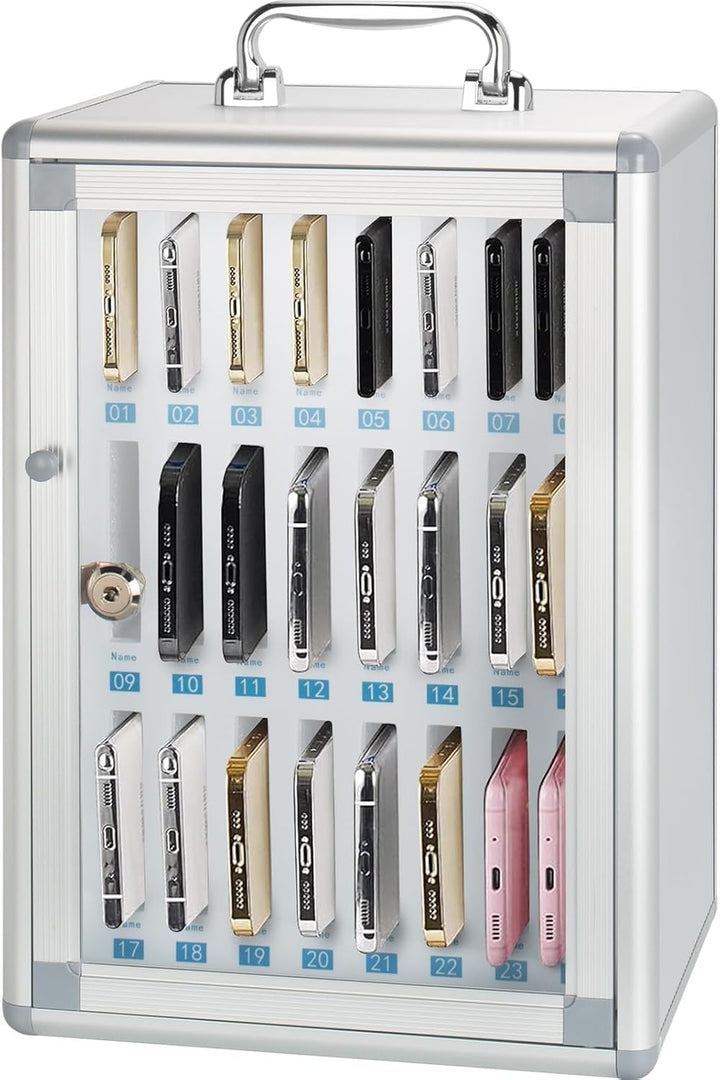 Glosen Handy-aufbewahrungsschrank, Handy-schliessfach aufbewahrungsschrank [Wandmontiert] [Aluminium