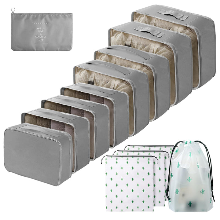 Koffer Organizer Set 13-teilig, Wasserdicht Packing Cubes, Multifunktionale Travel Packwürfel, Koffe
