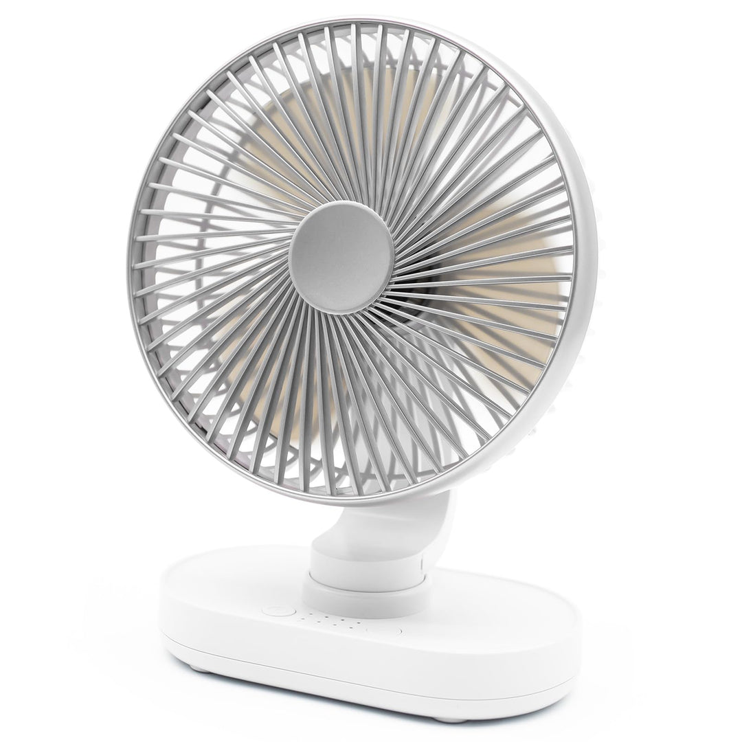 Tischventilator sehr Leise, 16,5CM Klein Ventilator, Auto Oszillierend, 4 Geschwindigkeiten, Starkem