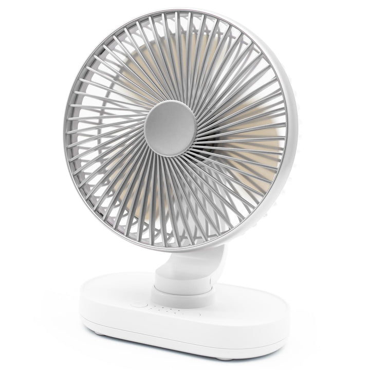 Tischventilator sehr Leise, 16,5CM Klein Ventilator, Auto Oszillierend, 4 Geschwindigkeiten, Starkem