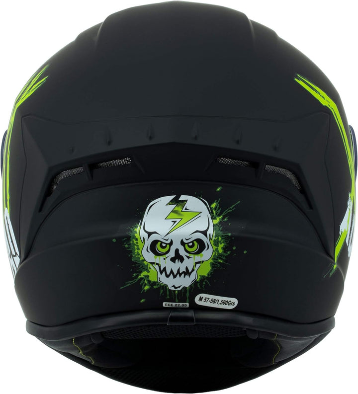 Broken Head Adrenalin Therapy 4X - Sportlicher Integralhelm - Motorrad-Helm - Schwarz-Grün Matt L (5