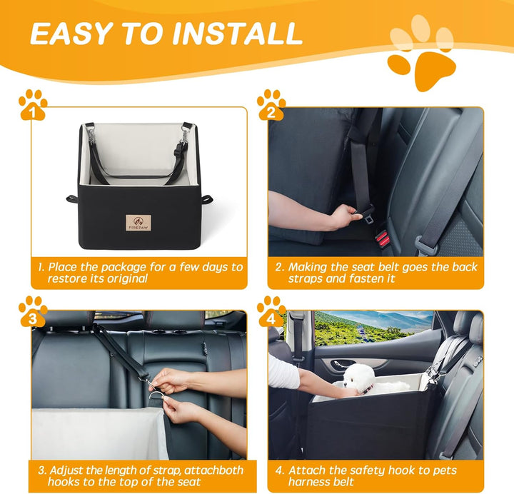 firepaw Auto-Hundesitz, Auto-Hundesitz für mittelgrosse Hunde,Auto-Hundesitz mit Sicherheitsgurt,was