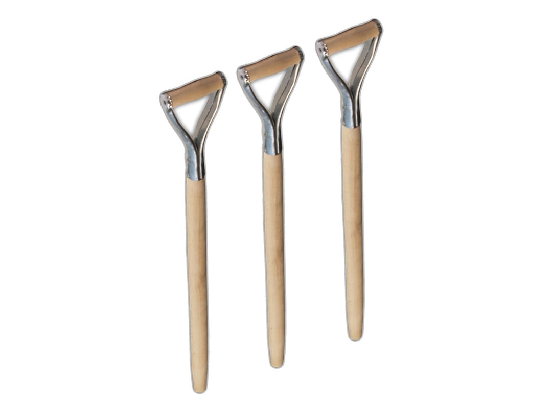 3 x Schaufelstiel Spatenstiel Gabelstiel Gartenstiel D-Griff Metall 38 mm 95 cm