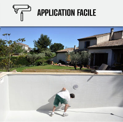 Schwimmbadfarbe - Schwimmbeckenfarbe - Poolfarbe für Betonbecken, Poolbeschichtung ARCAPISCINE Weiss