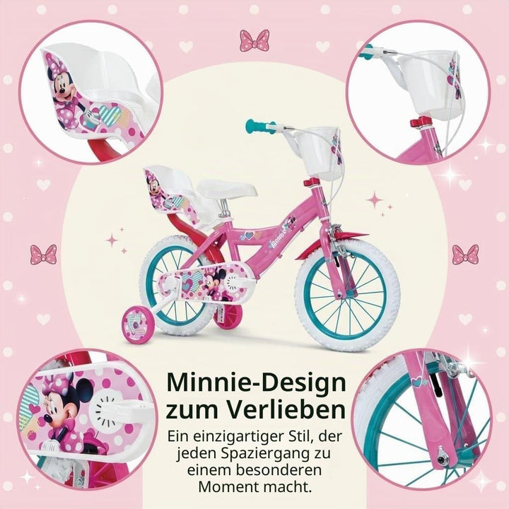 Toimsa Jugend Unisex Fahrrad Minnie Huffy 14" 4-6 Jahre 14613, bunt, años