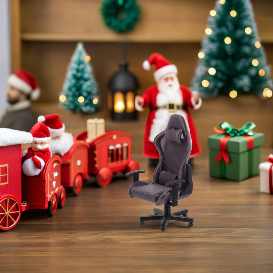 TOYANDONA Puppenhaus Möbel für Bürodekoration und Sammler Detaillierte Miniatur Büro Stuhl für Gamer