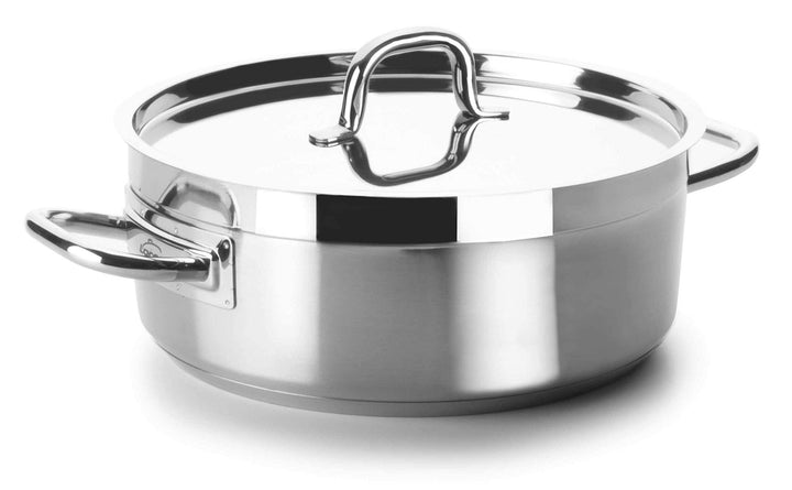Lacor BRATENTOPF MIT Deckel D.36 cm Chef Luxe, Edelstahl, Silber, 36 Centimeters