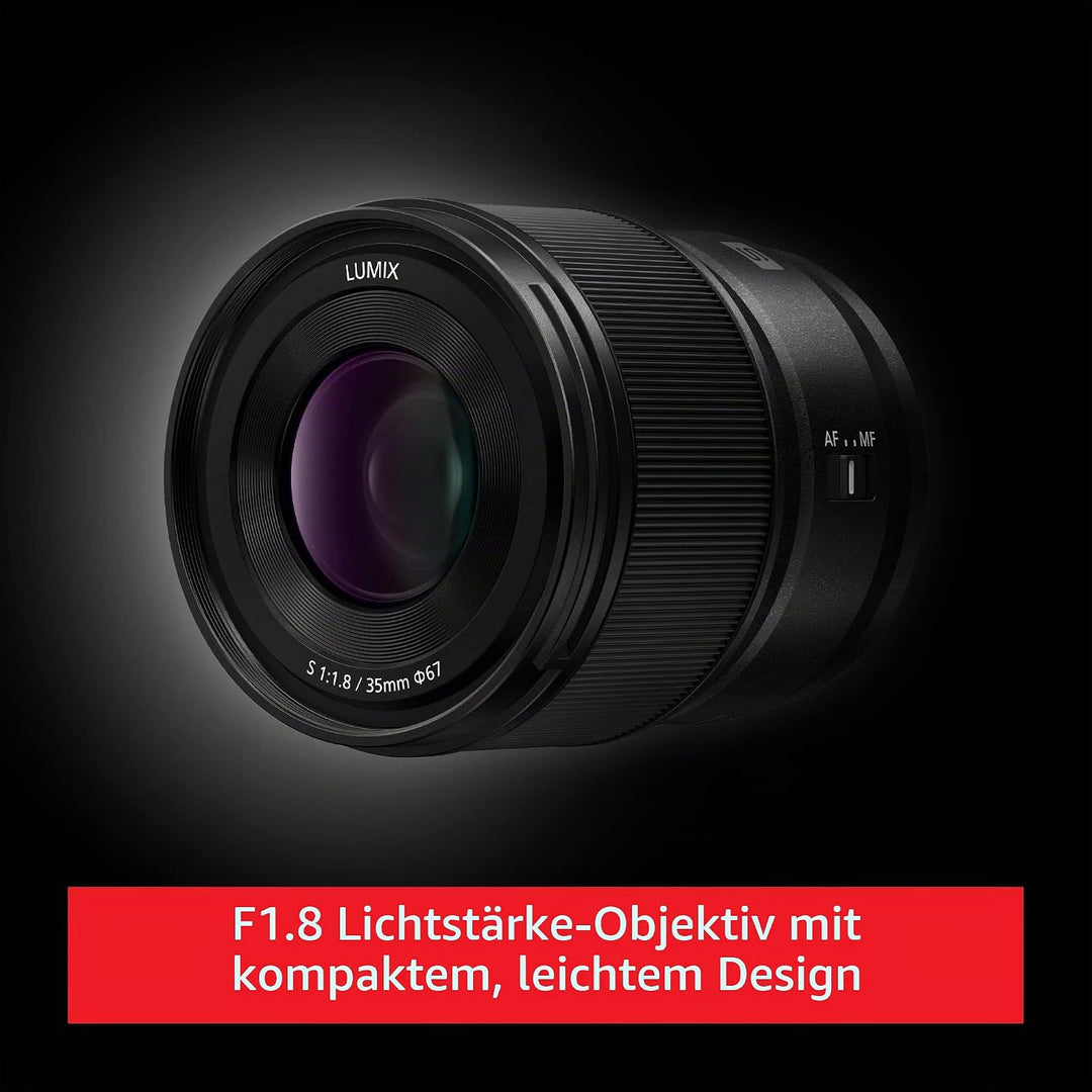 Panasonic S-S35E LUMIX S Objektiv (35mm, F1.8, Filtergrösse 67mm, Staub, Spritzwasser- und Kälteresi