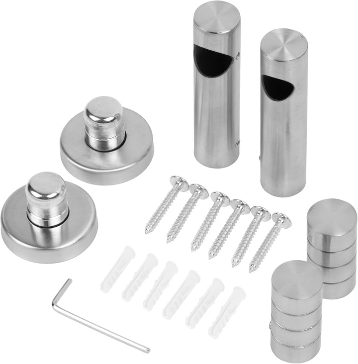 Ventanara® Stilgarnitur 110 bis 200 cm Gardinenstange ausziehbar mit Endstücken Zylinder inklusive M