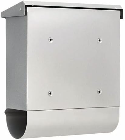 BURG-WÄCHTER Briefkasten mit Zeitungsfach und Namensschild, Verzinkter Stahl, Einwurf-Format DIN C4,