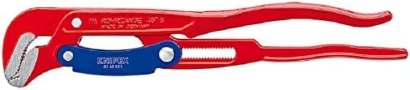 KNIPEX Rohrzange S-Maul mit Schnelleinstellung, Chrom-Vanadium, rot pulverbeschichtet, 420 mm, 83 60