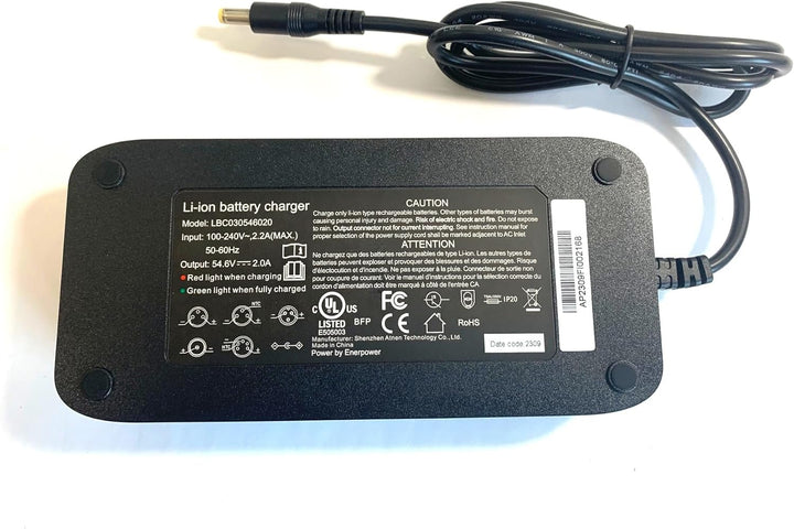 Enerpower Ladegerät Li-Ion 54,6V 2A 110 Watt Rundstecker für for Himiway Cruiser, Himiway City, Himi