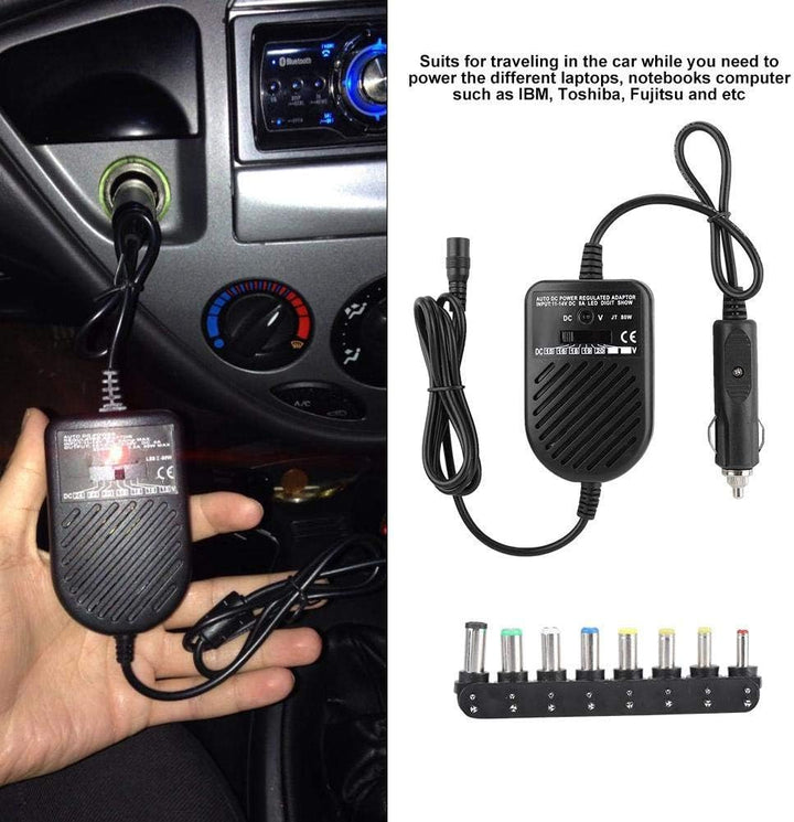 ASHATA Universalnezteil AC Adapter,80W DC Auto Notebook Ladegerät Netzteil+8 Anschlussstecker,Multif