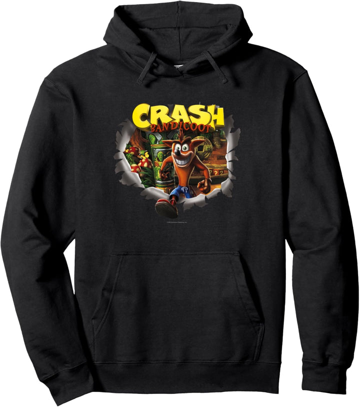 Crash Bandicoot Vintage Island Breakthrough Game Poster Pullover Hoodie