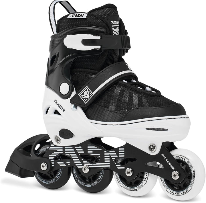 RAVEN Inline Skates Inliner für Kinder und Erwachsene OPTIONAL 2in1 mit Schlittschuhen verstellbar O