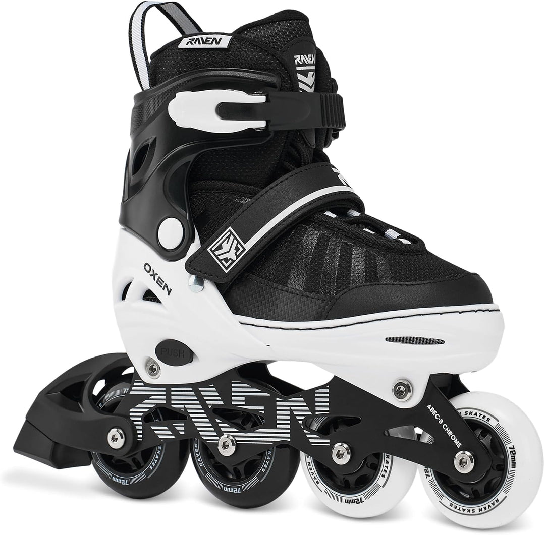 RAVEN Inline Skates Inliner für Kinder und Erwachsene OPTIONAL 2in1 mit Schlittschuhen verstellbar O