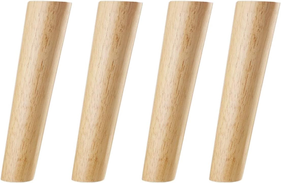 Qrity Möbelfuss Holz, 4 Stück 20cm Holzfüsse Möbelfüsse Sofafüsse mit Montageplatten & Schrauben für