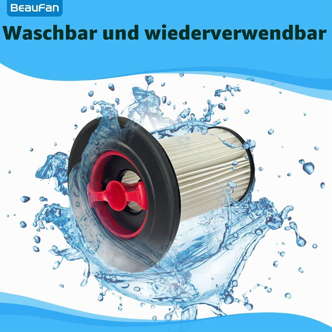 Packung mit 4 HEPA-Filtern und 1 Reinigungsbürste Filter passend kompatibel mit Bosch Unlimited Gen