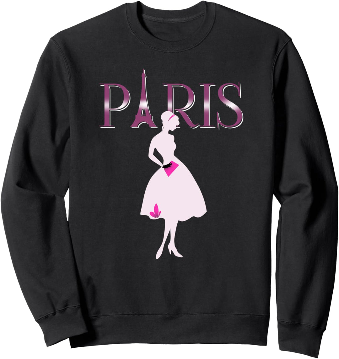 Paris Design mit Eiffelturm und Model Sweatshirt